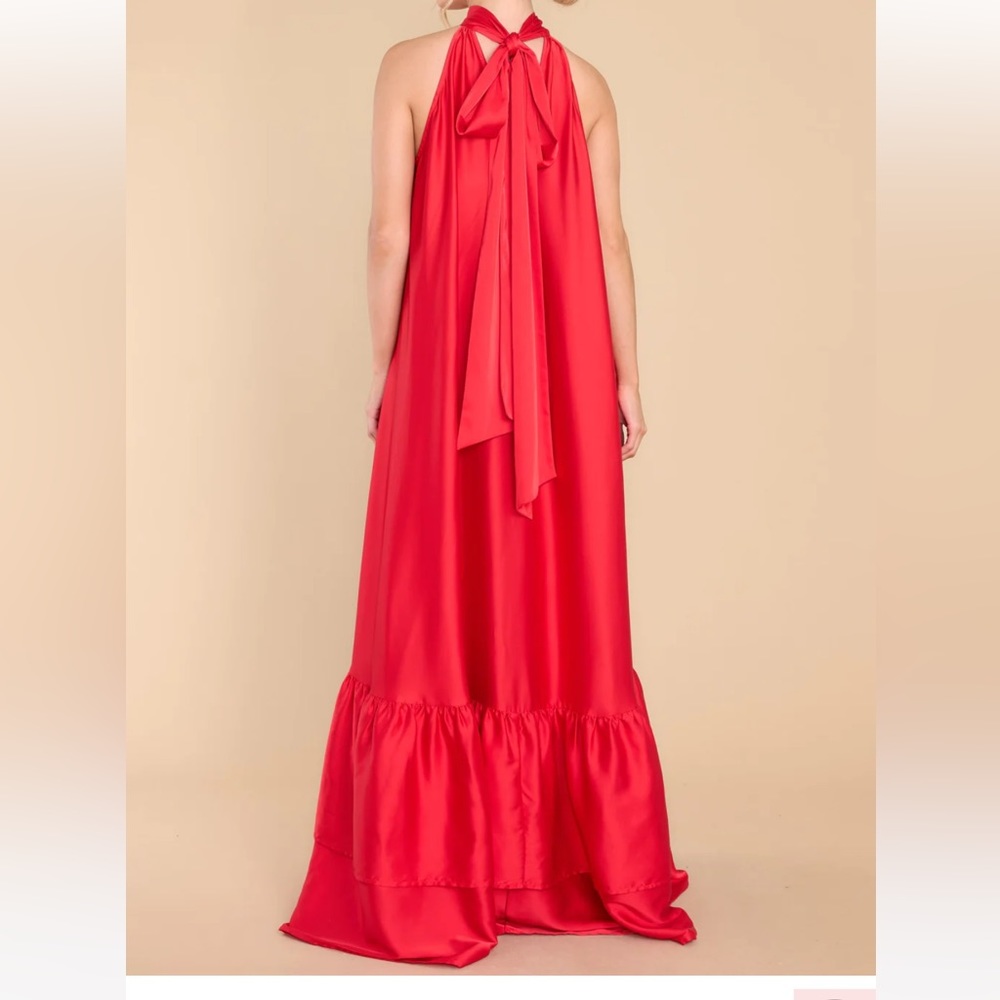 Red dress silhouette